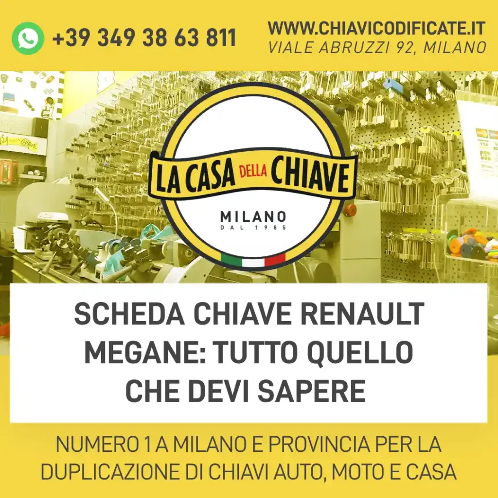 Scheda chiave Renault Megane: tutto quello che devi sapere