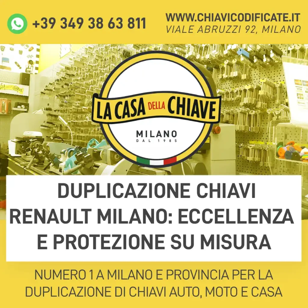 Duplicazione Chiavi Renault Milano: eccellenza e protezione su misura
