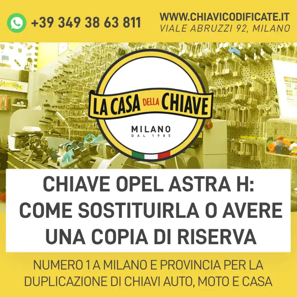 Chiave Opel Astra H: come sostituirla o avere una copia di riserva