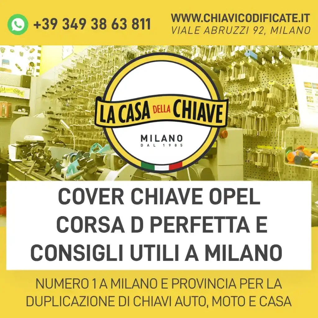 cover chiave Opel Corsa D perfetta e consigli utili a milano