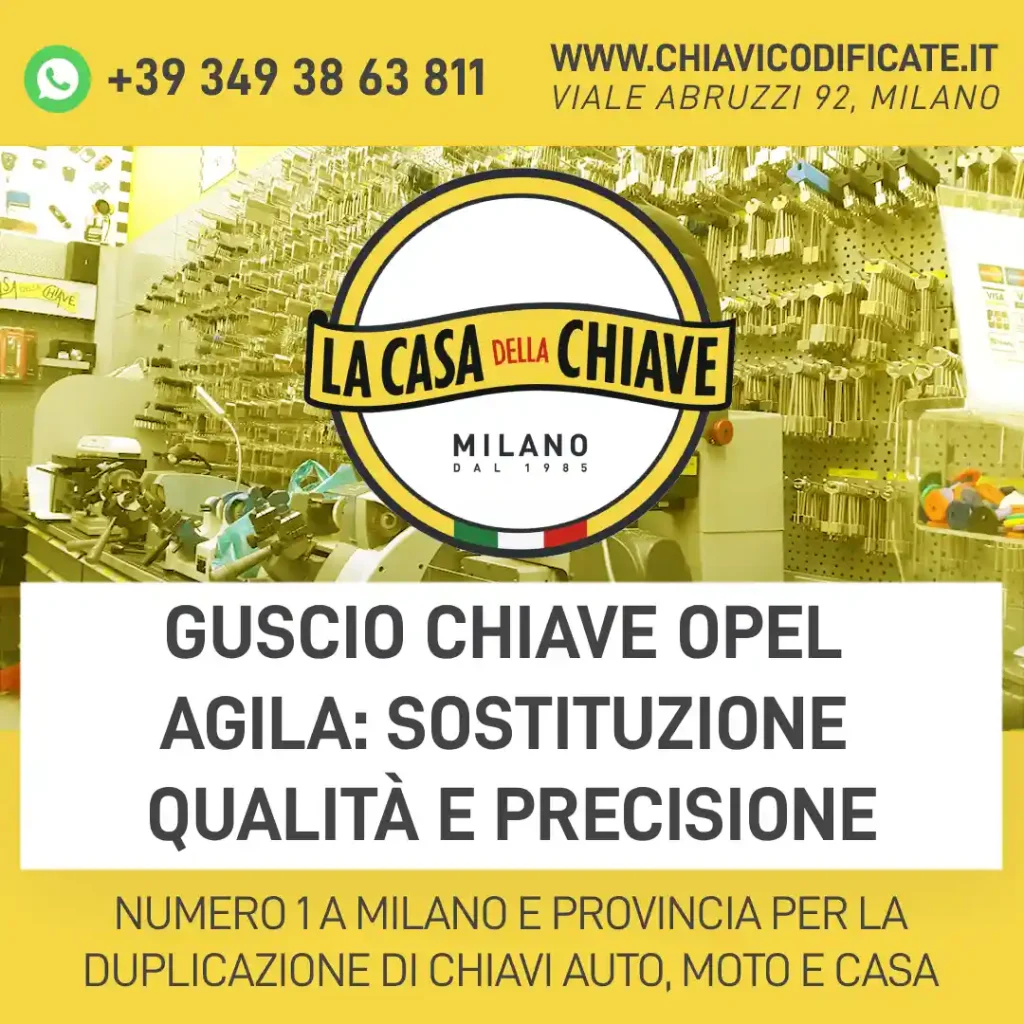 guscio chiave Opel Agila: Sostituzione qualità e precisione