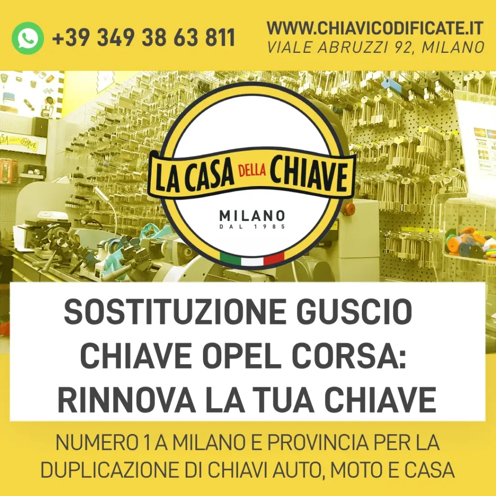 Sostituzione guscio chiave Opel Corsa: rinnova la tua chiave