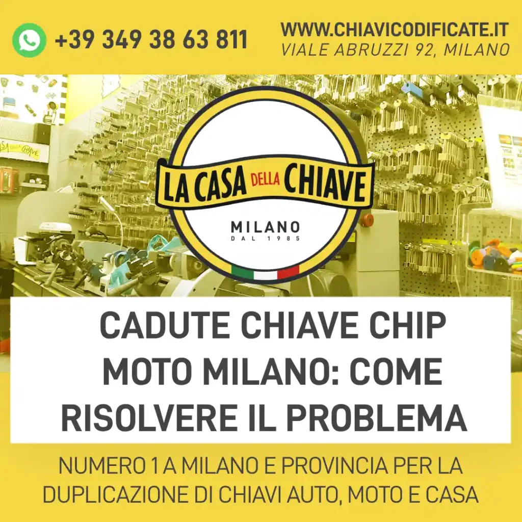 Cadute chiave chip moto Milano: come risolvere il problema