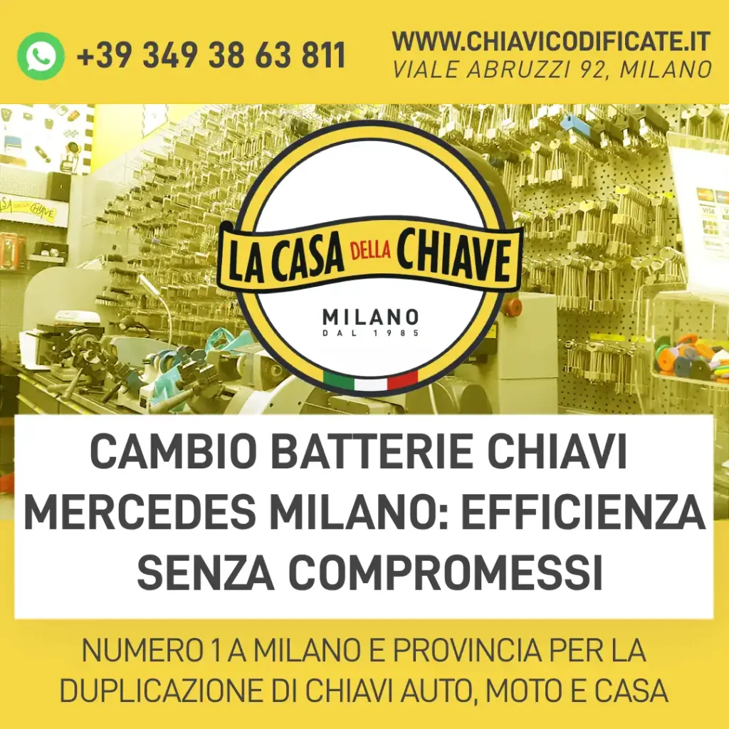 Cambio Batterie Chiavi Mercedes Milano: efficienza senza compromessi