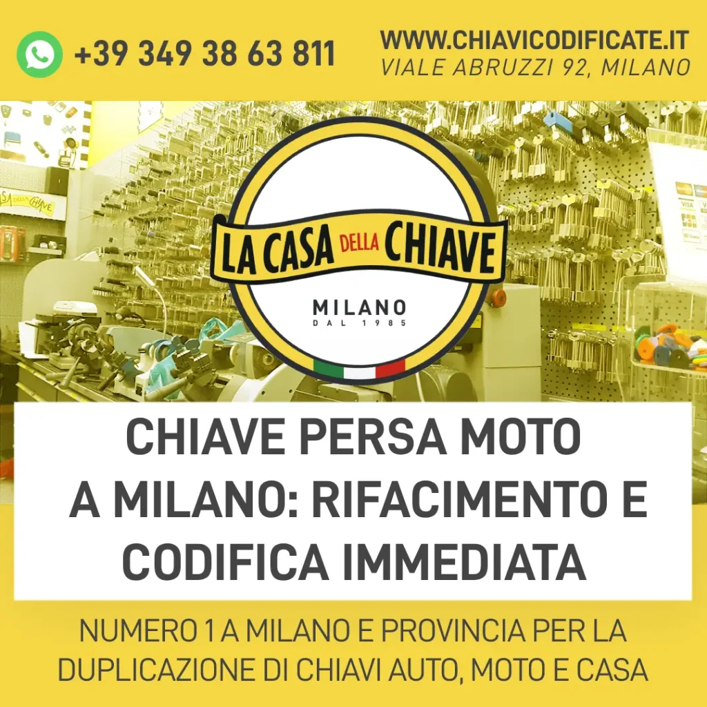 Chiave Persa Moto a Milano: Rifacimento e Codifica Immediata