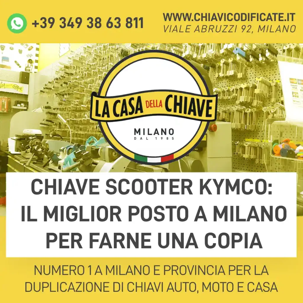 Chiave scooter Kymco: il miglior posto a Milano per farne una copia