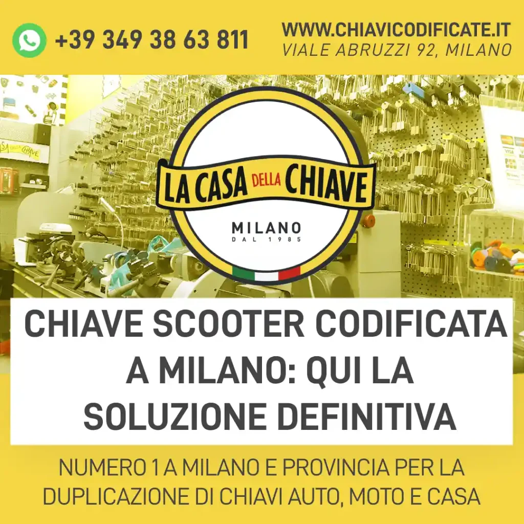 Chiave scooter codificata a Milano: Qui la soluzione definitiva