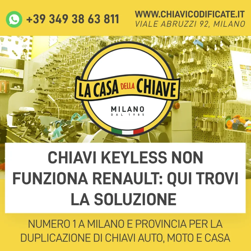 Chiavi Keyless non funziona Renault: qui trovi la Soluzione