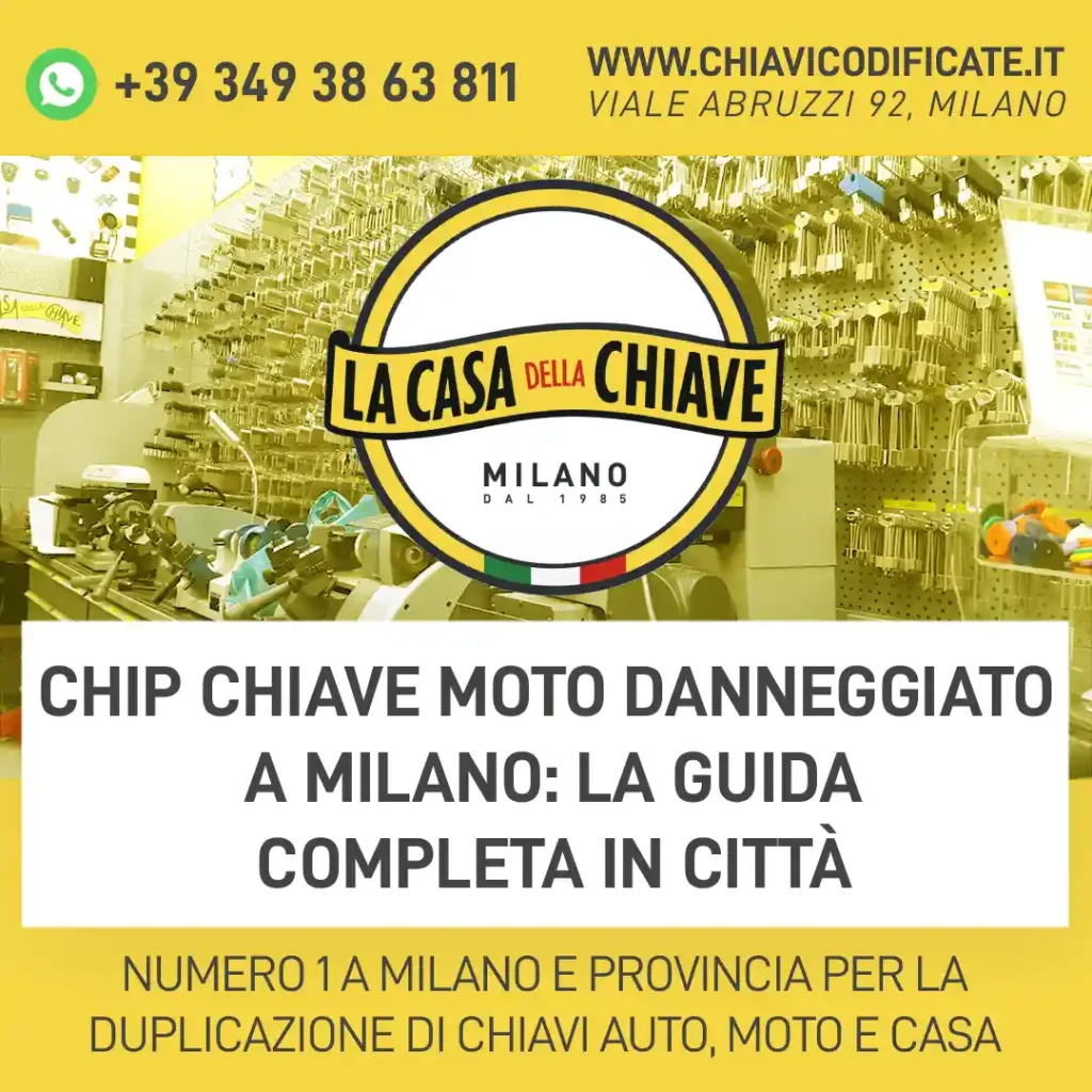 Chip chiave moto danneggiato a Milano: la guida completa in città