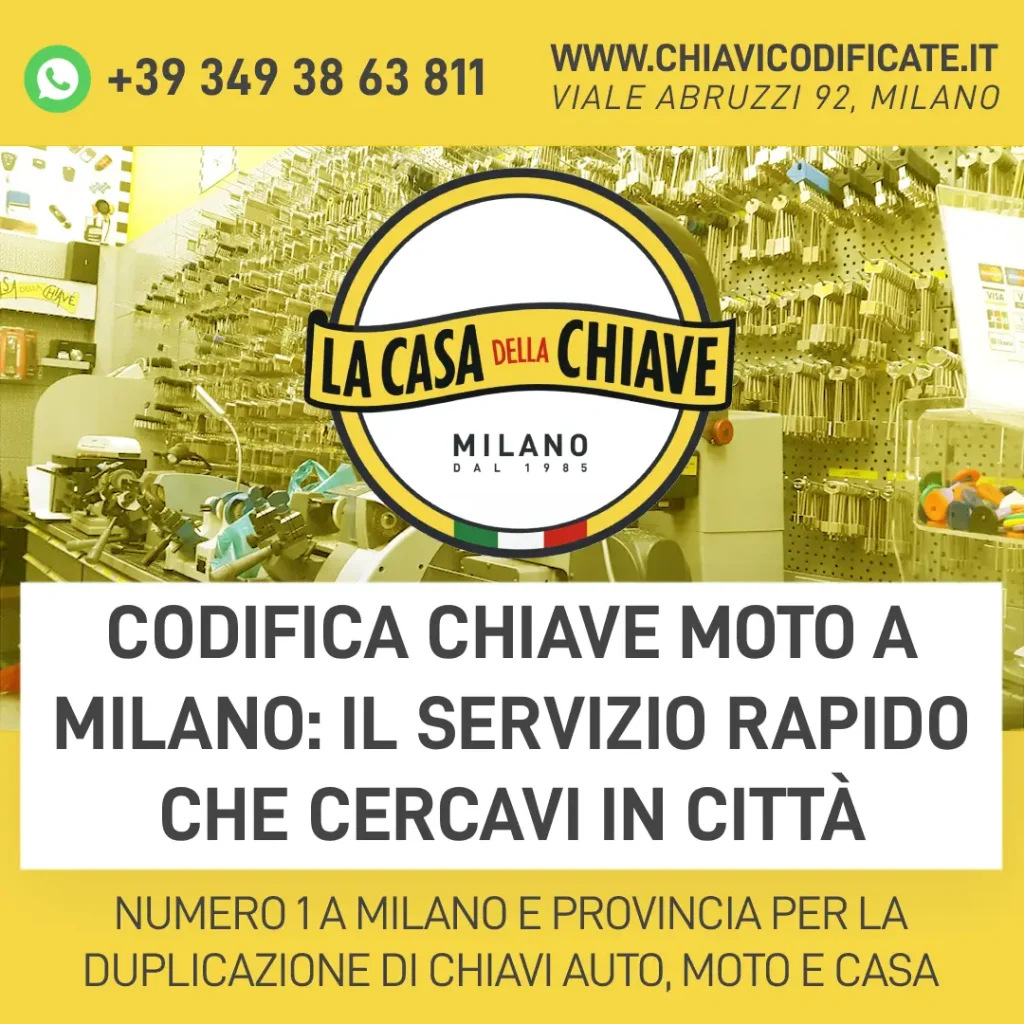 Codifica chiave moto a Milano: il servizio rapido che cercavi in città