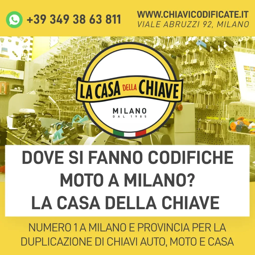 Dove si fanno codifiche moto a Milano? La Casa della Chiave