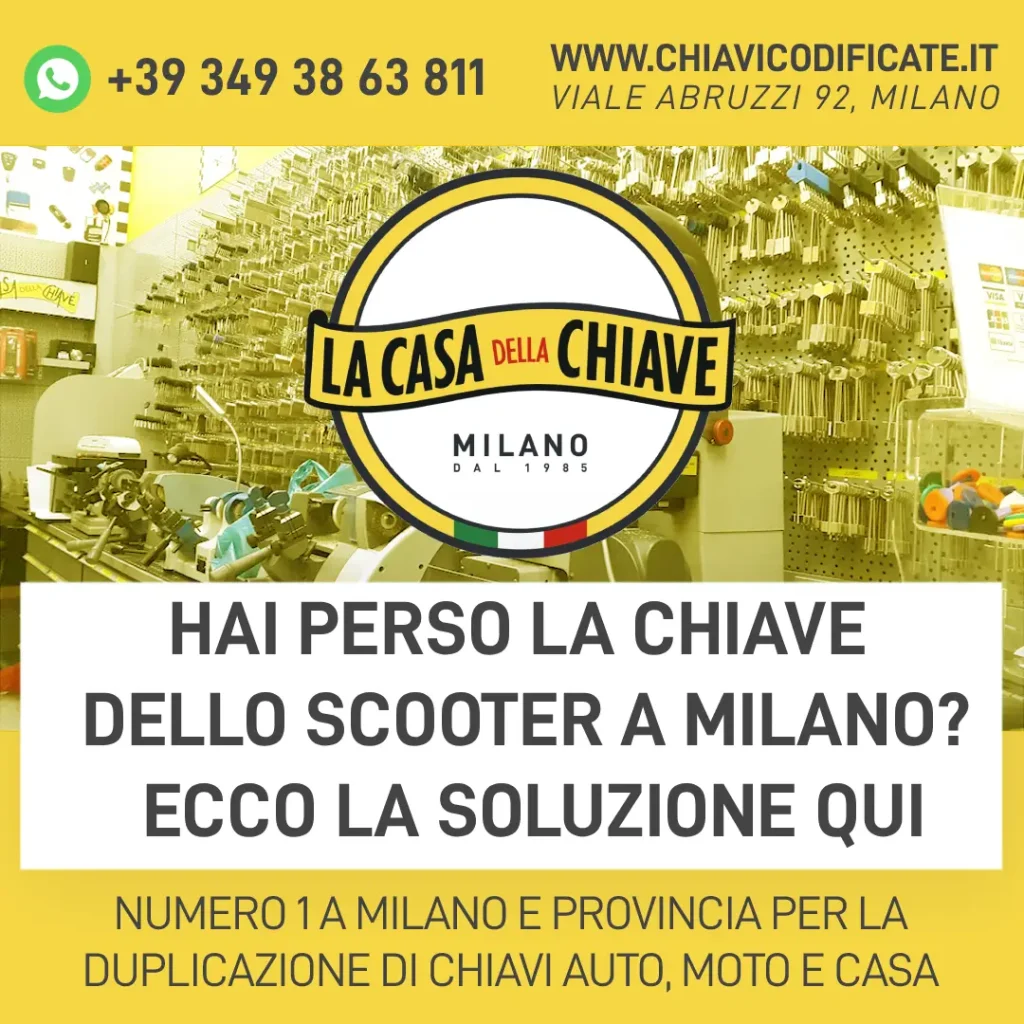 Hai perso la chiave dello scooter a Milano? Ecco la soluzione qui