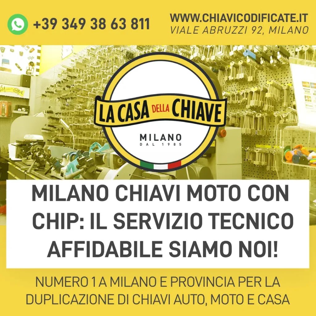 Milano chiavi moto con chip: il servizio tecnico affidabile siamo noi!