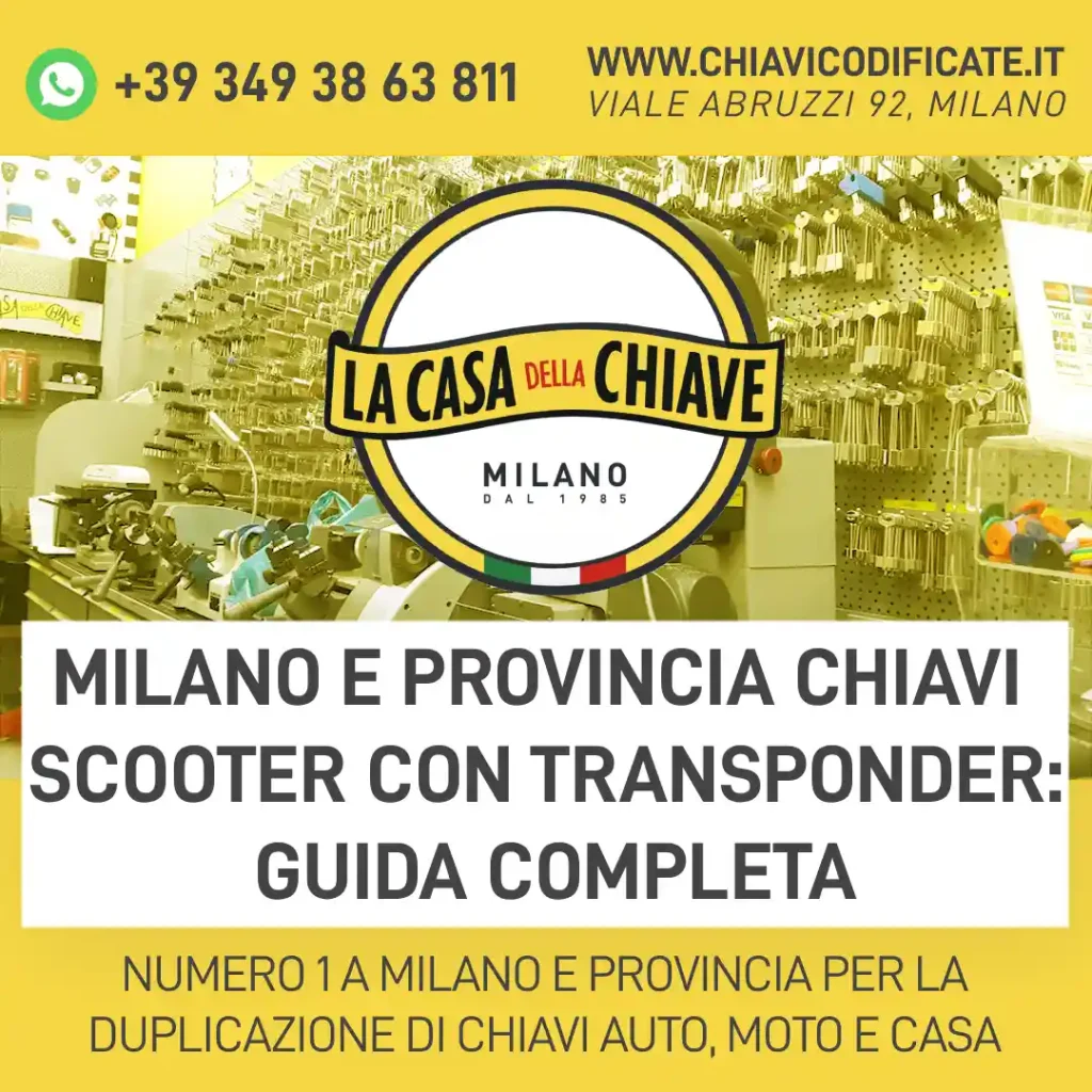 Milano e Provincia chiavi scooter con transponder: guida completa