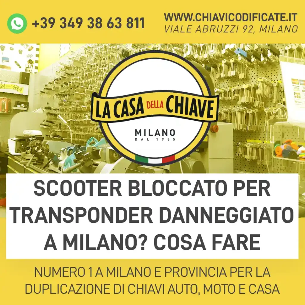 Scooter bloccato per transponder danneggiato a Milano? Cosa fare