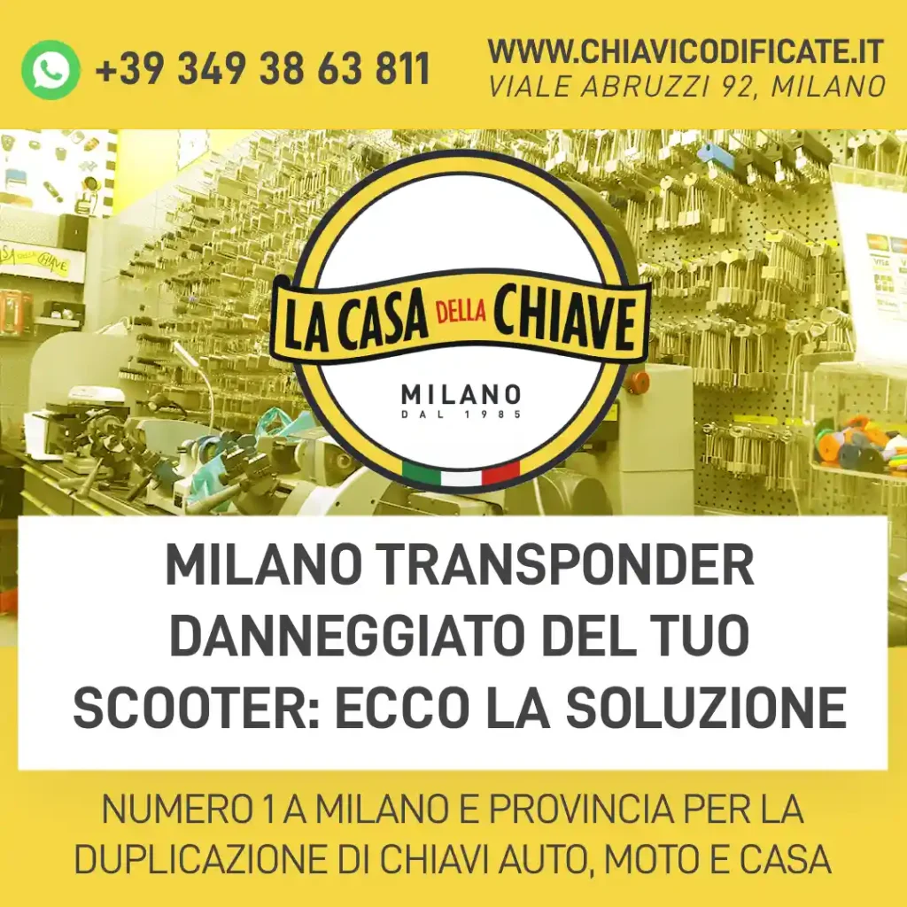 Milano transponder danneggiato del tuo scooter: ecco la soluzione
