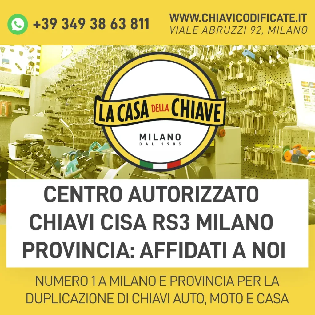 Centro autorizzato chiavi Cisa RS3 Milano Provincia: Affidati A NOI