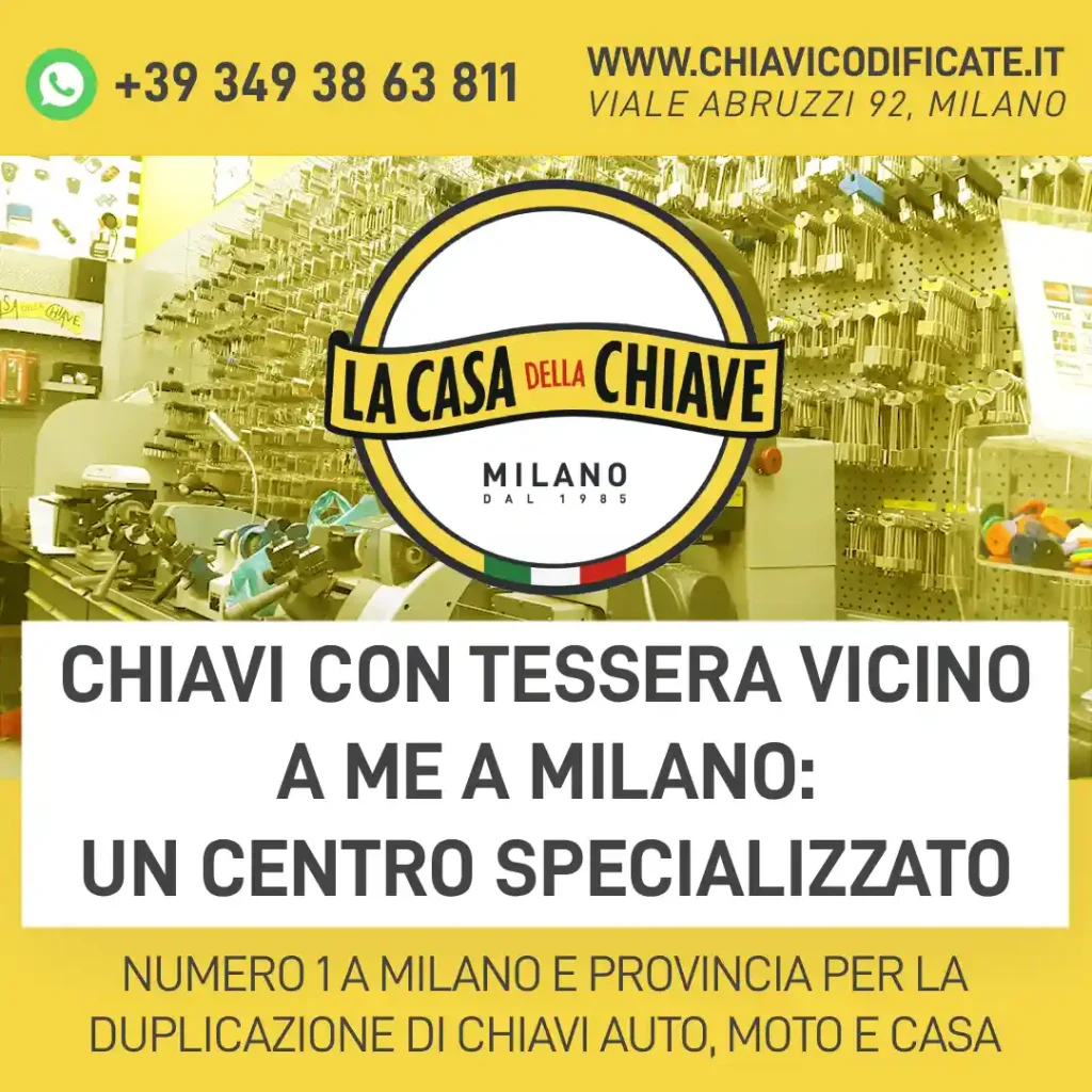 Chiavi con tessera vicino a me a Milano: un centro specializzato