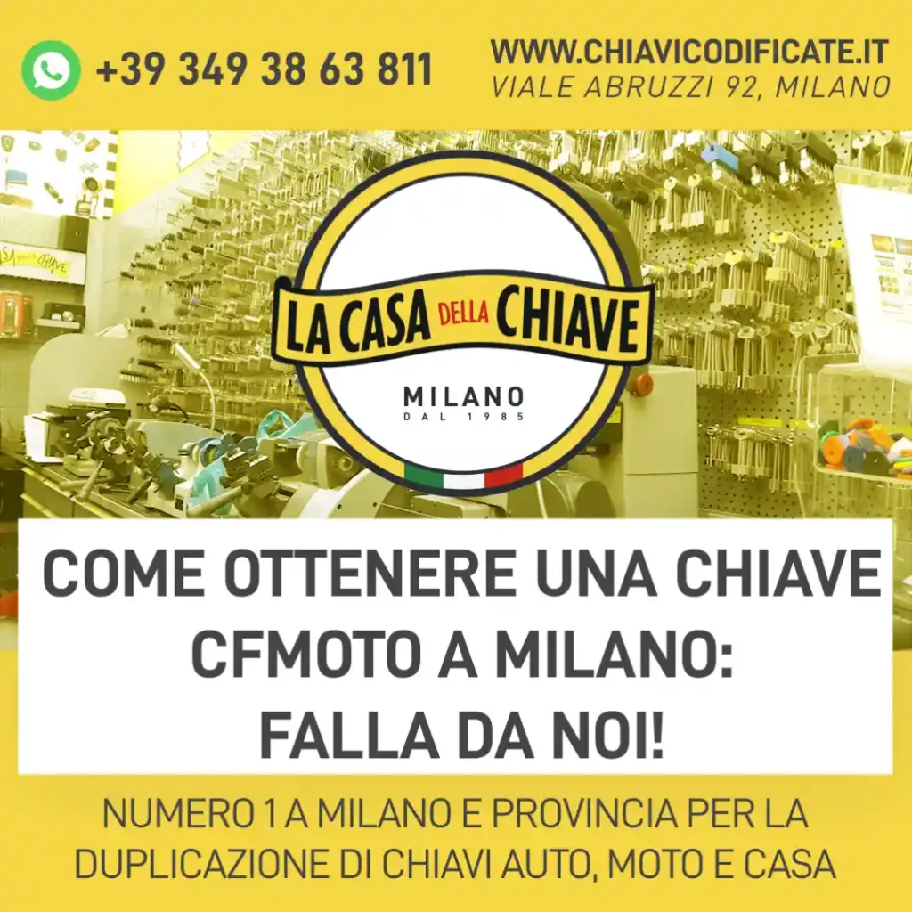 Come ottenere una chiave CFMOTO a Milano: falla da noi!