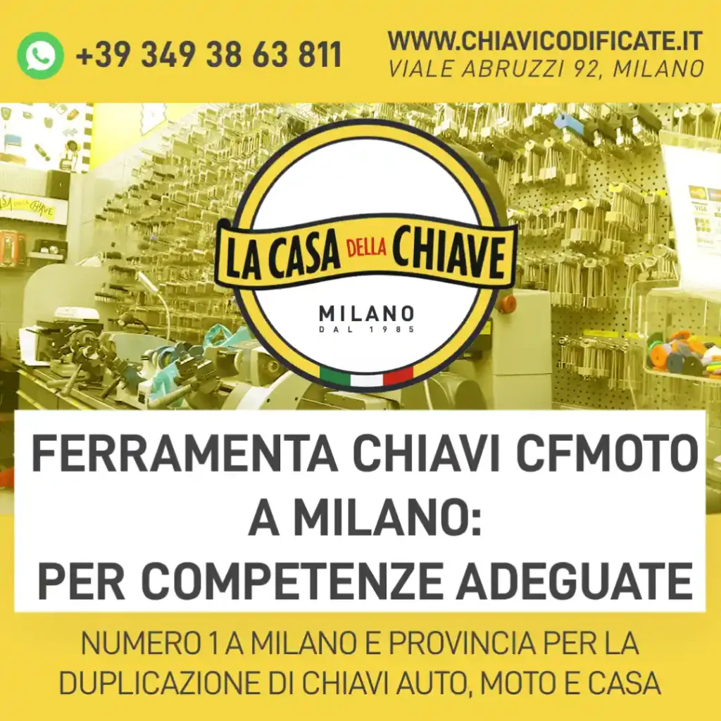 Ferramenta chiavi CFMOTO a Milano: per competenze adeguate