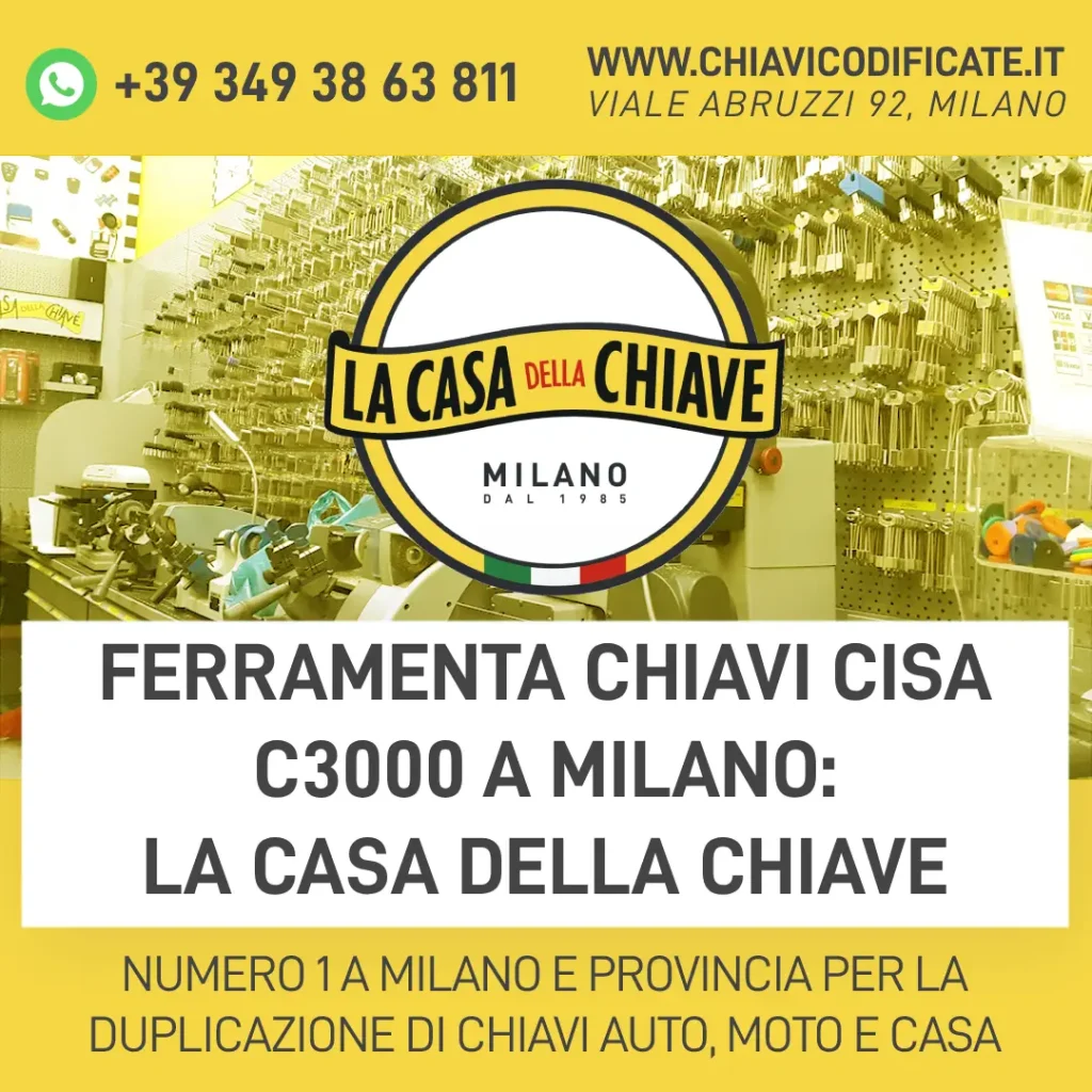 Ferramenta chiavi Cisa C3000 a Milano: La Casa Della Chiave