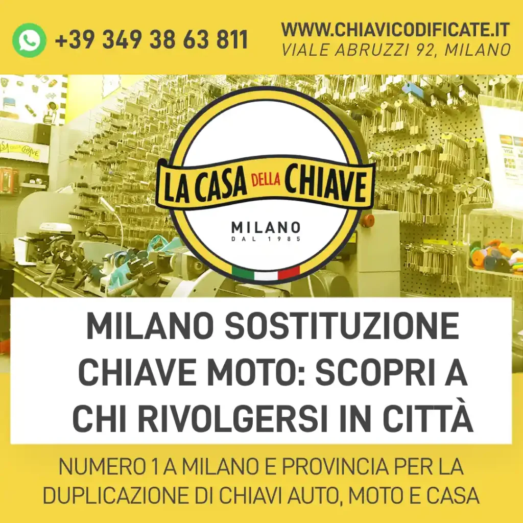 Milano sostituzione chiave moto: Scopri a chi rivolgersi in città