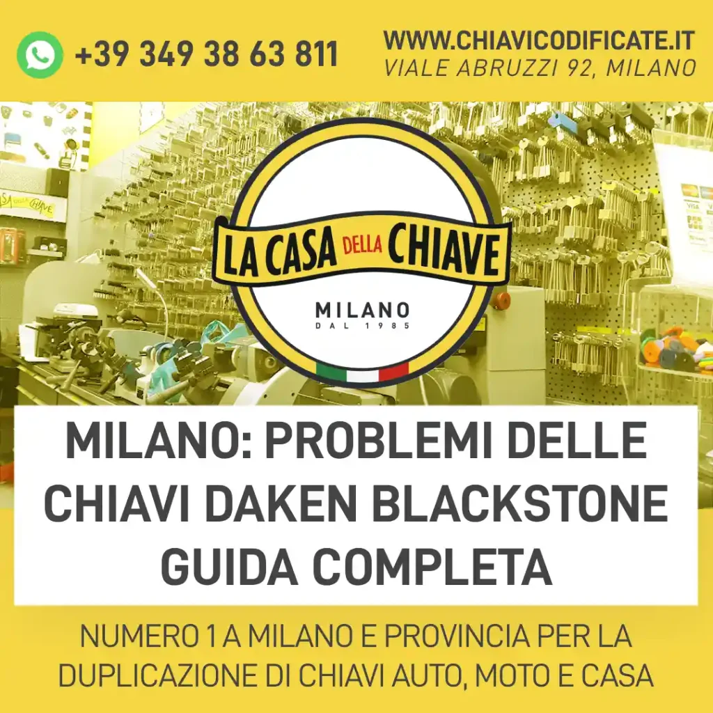 Milano: problemi delle chiavi Daken Blackstone guida completa
