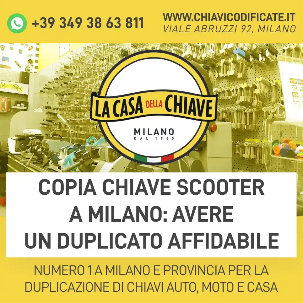 Copia chiave scooter a Milano: avere un duplicato affidabile
