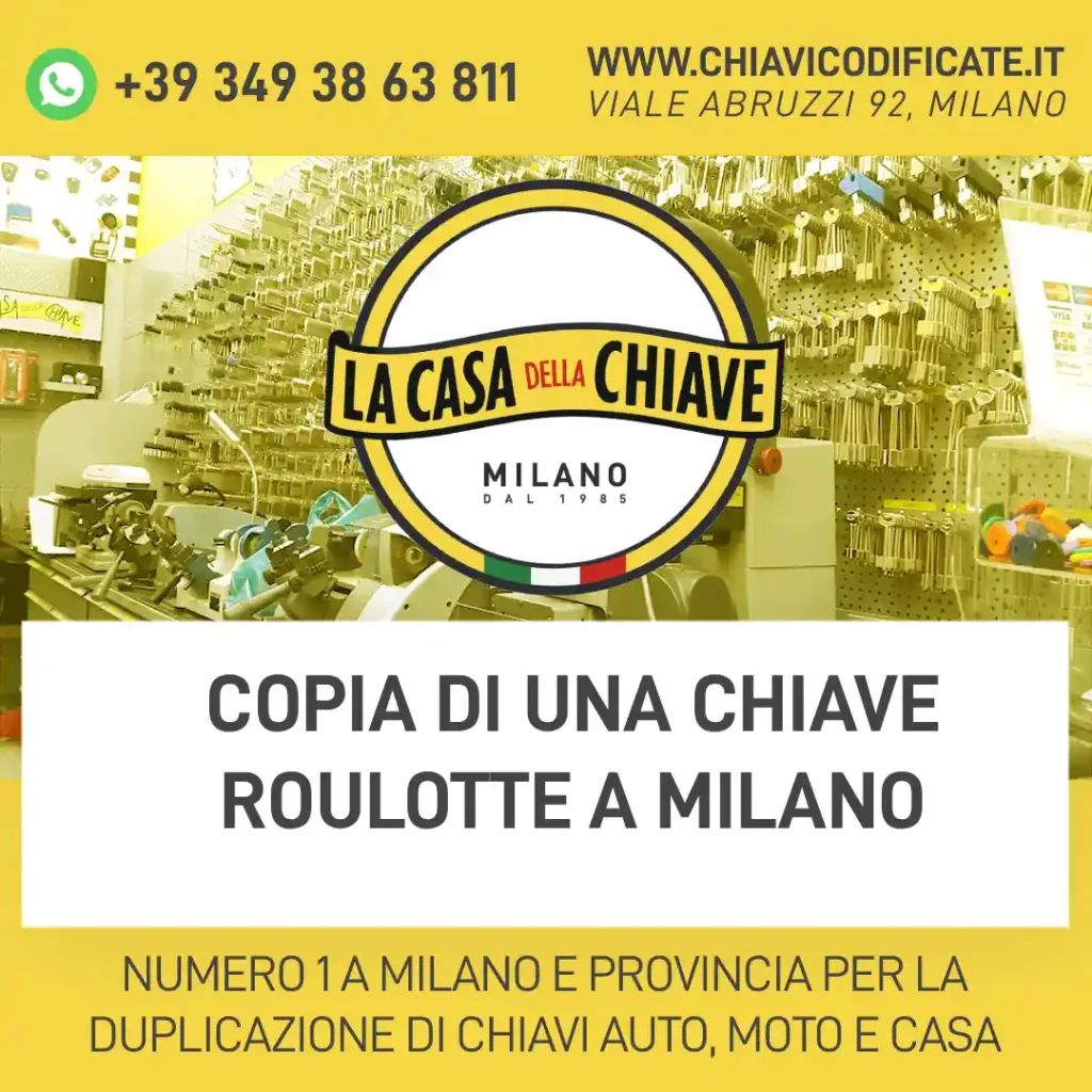 Copia di una chiave Roulotte a Milano