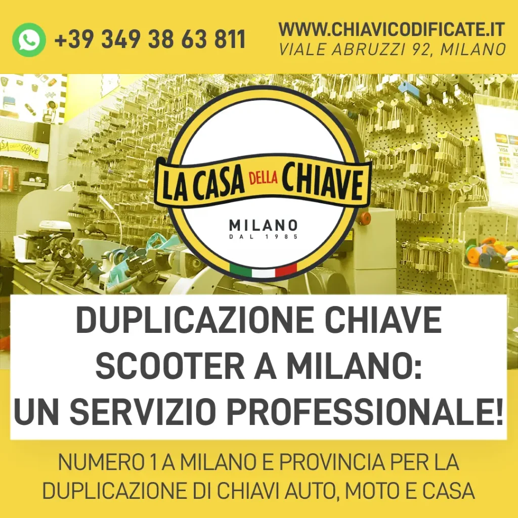 Duplicazione chiave scooter a Milano: un servizio professionale!