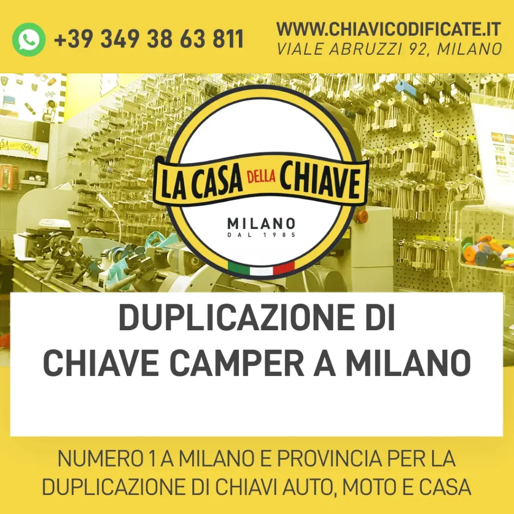 Duplicazione di chiave camper a Milano