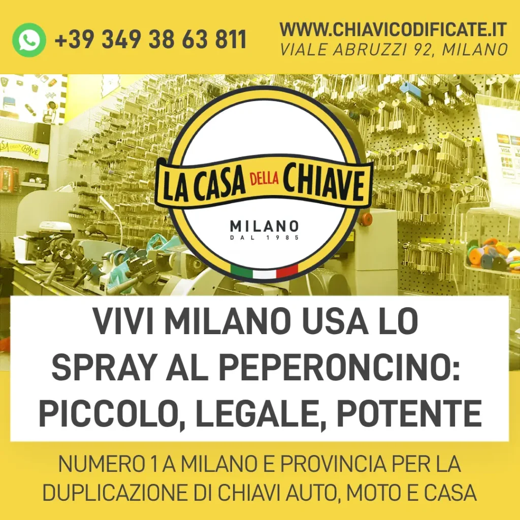 Vivi Milano usa lo Spray al Peperoncino: Piccolo, Legale, Potente
