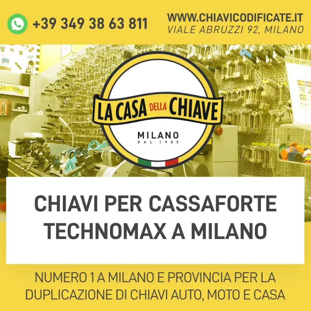 Chiavi per cassaforte Technomax a Milano