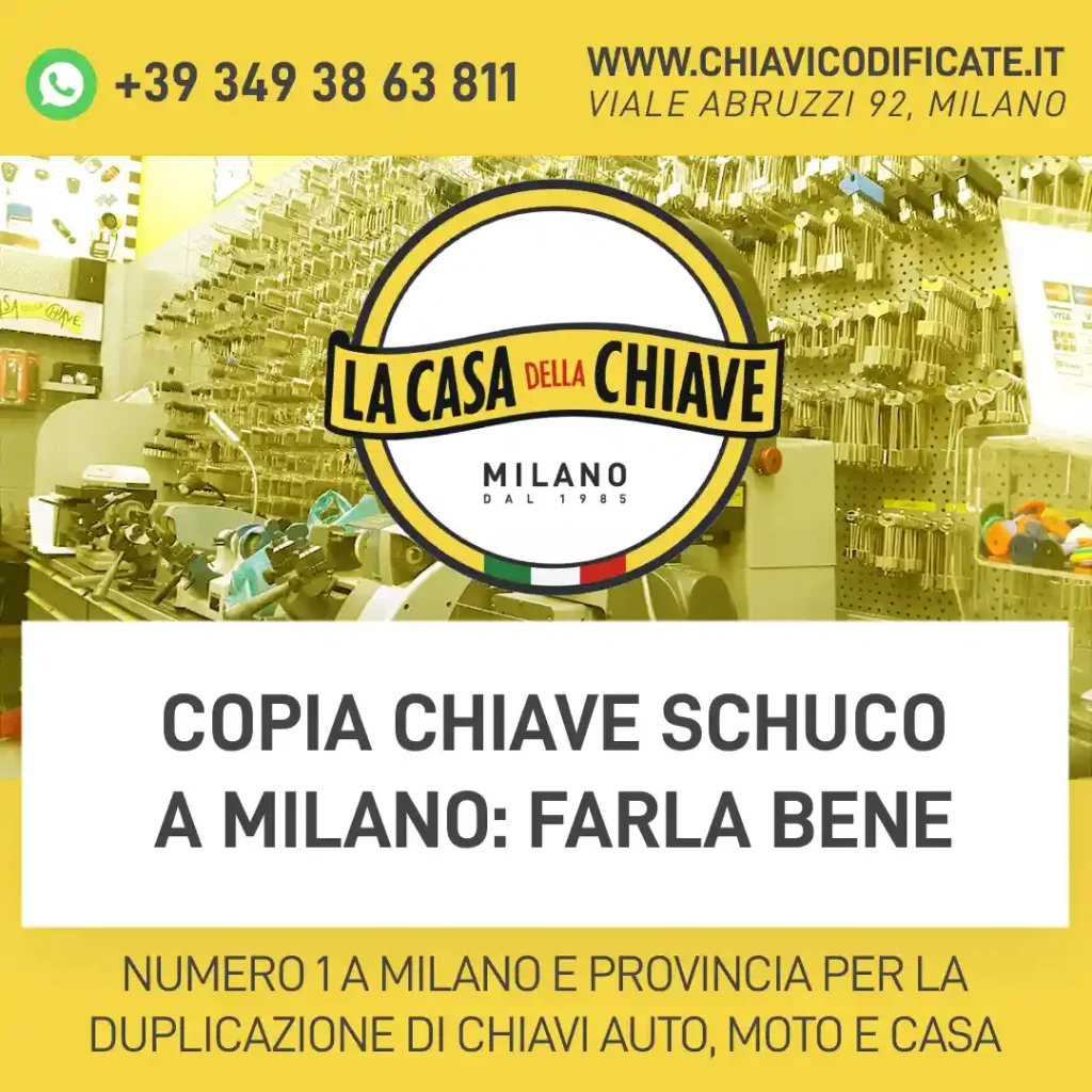 Copia chiave Schuco a Milano: farla bene