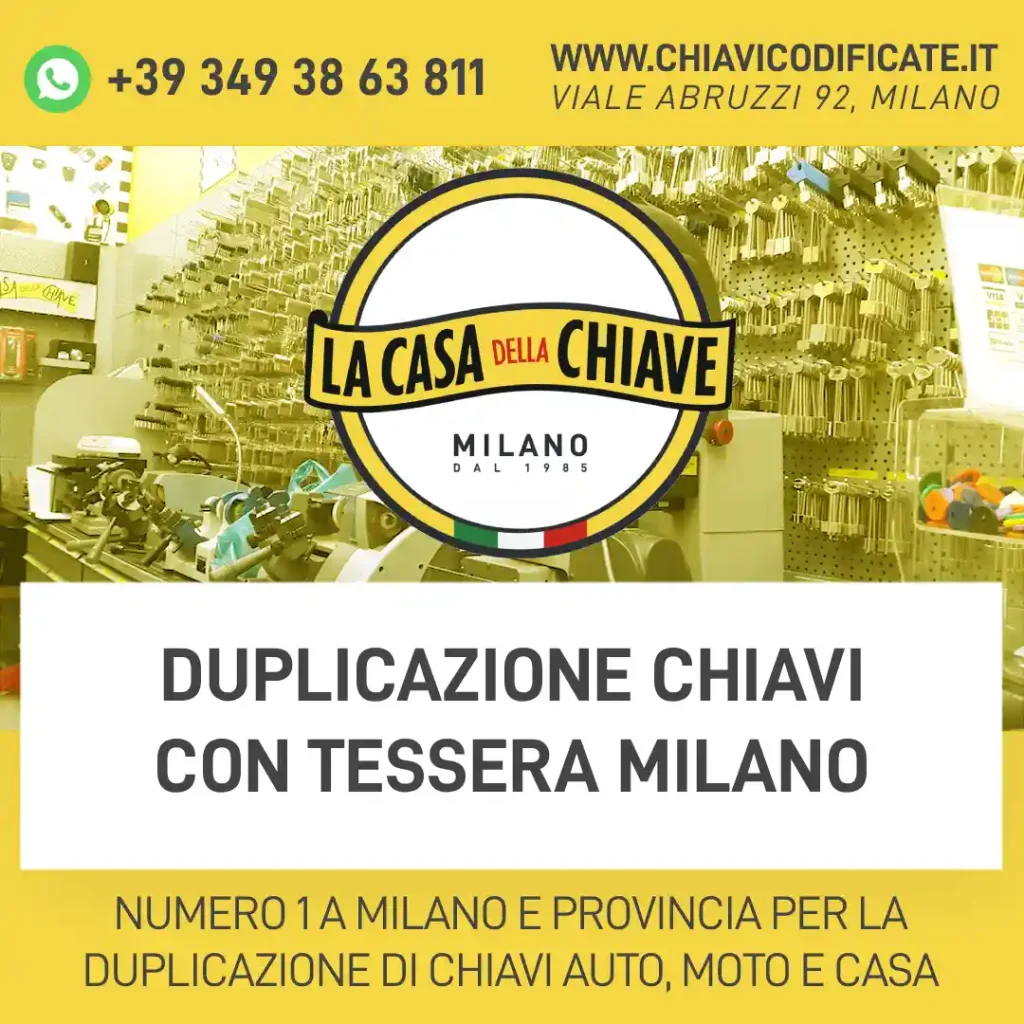 Duplicazione Chiavi con Tessera Milano