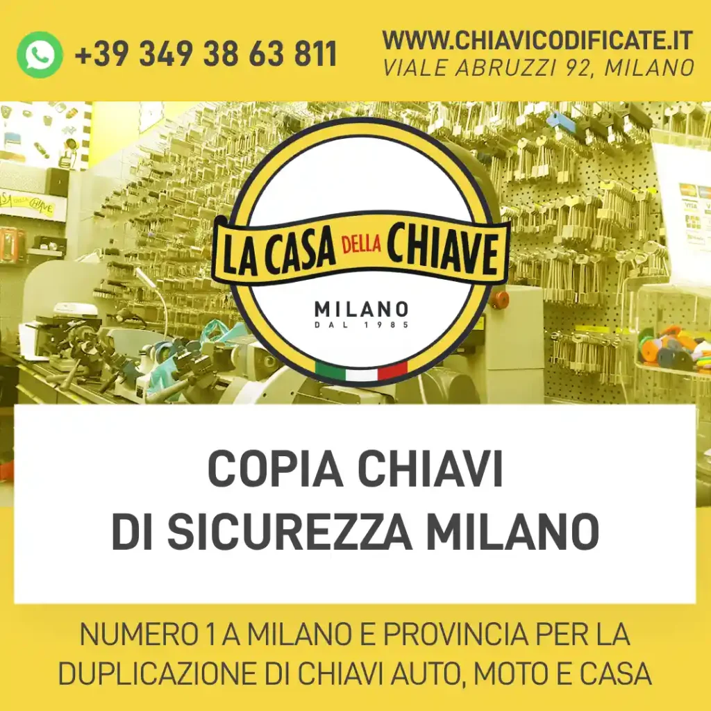 copia chiavi di sicurezza Milano