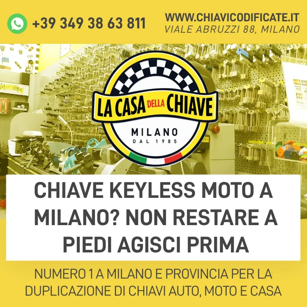 Chiave Keyless Moto a Milano? Non Restare a Piedi Agisci Prima