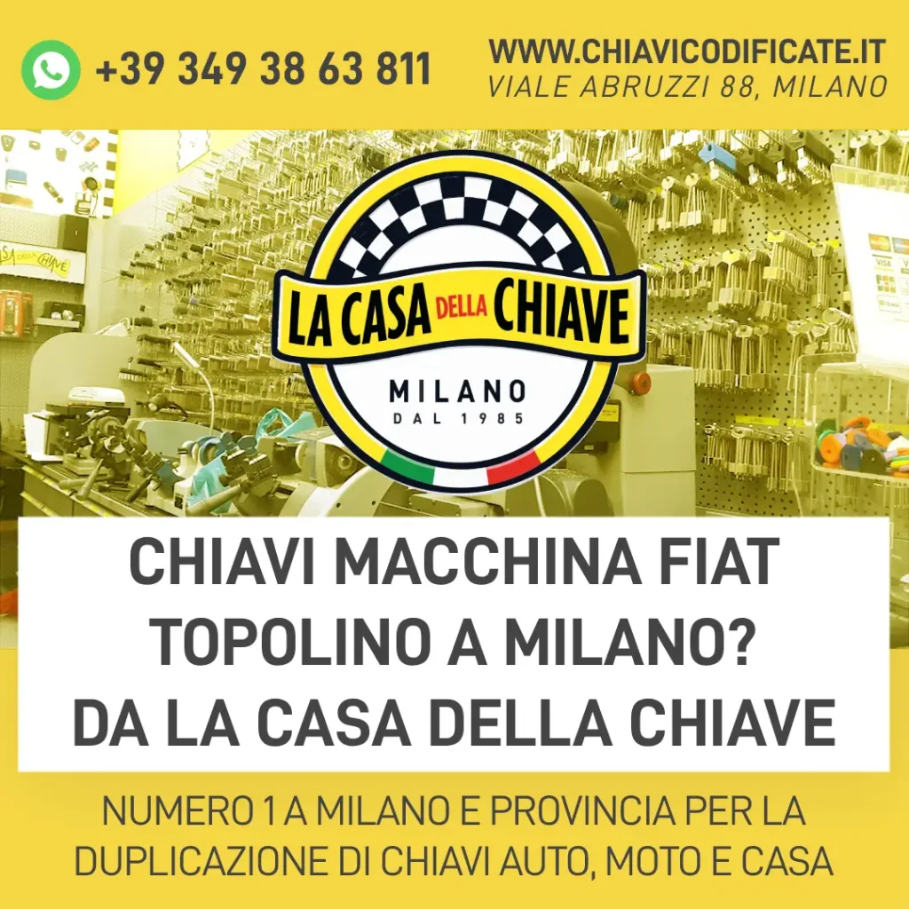 Chiavi macchina Fiat Topolino a Milano? Da La Casa Della Chiave