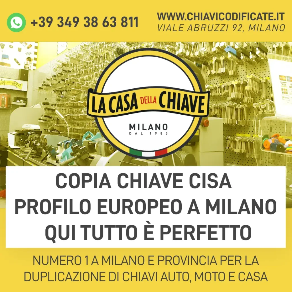 Copia Chiave CISA Profilo Europeo a Milano qui tutto è Perfetto