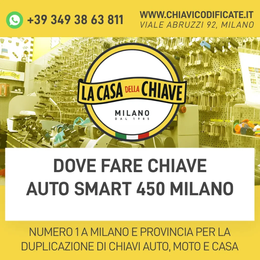 Dove fare chiave auto Smart 450 Milano