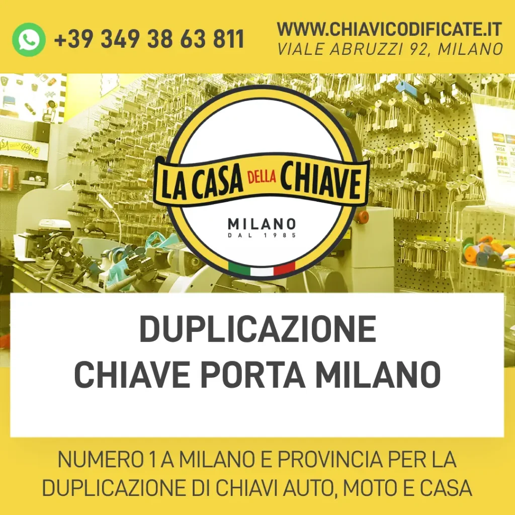 Duplicazione chiave porta Milano