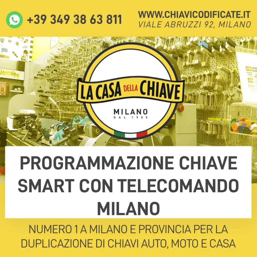 Programmazione chiave Smart con telecomando Milano