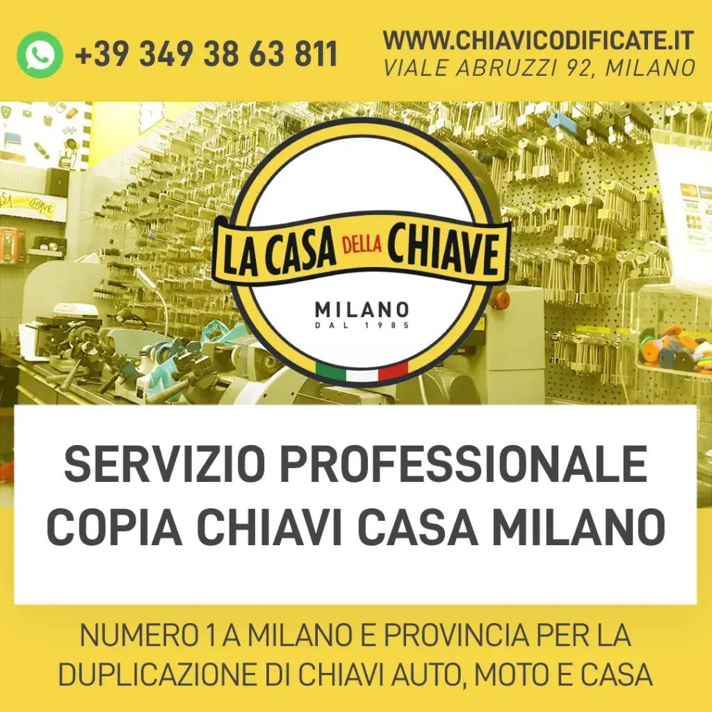 Servizio professionale copia chiavi casa Milano