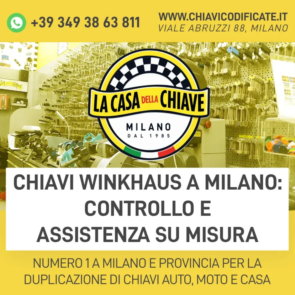 Chiavi Winkhaus a Milano: controllo e assistenza su misura