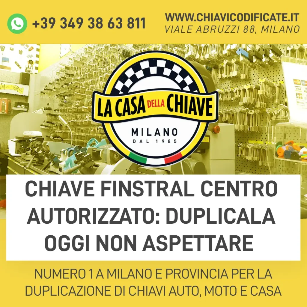 Chiave Finstral Centro Autorizzato: Duplicala Oggi Non Aspettare