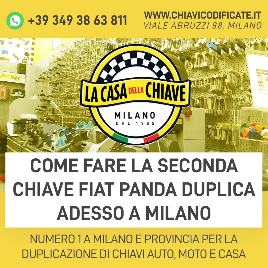 Come fare la seconda chiave Fiat Panda Duplica Adesso a Milano