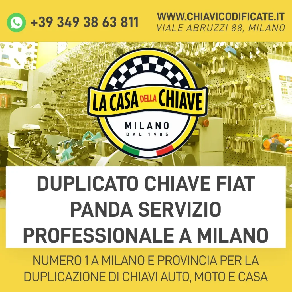 Duplicato Chiave Fiat Panda Servizio Professionale a Milano