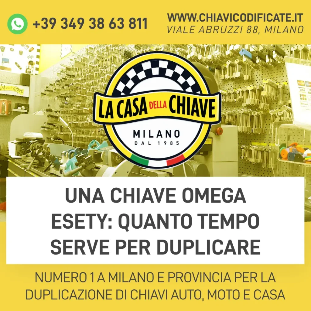 Una Chiave Omega ESETY: Quanto tempo serve per duplicare