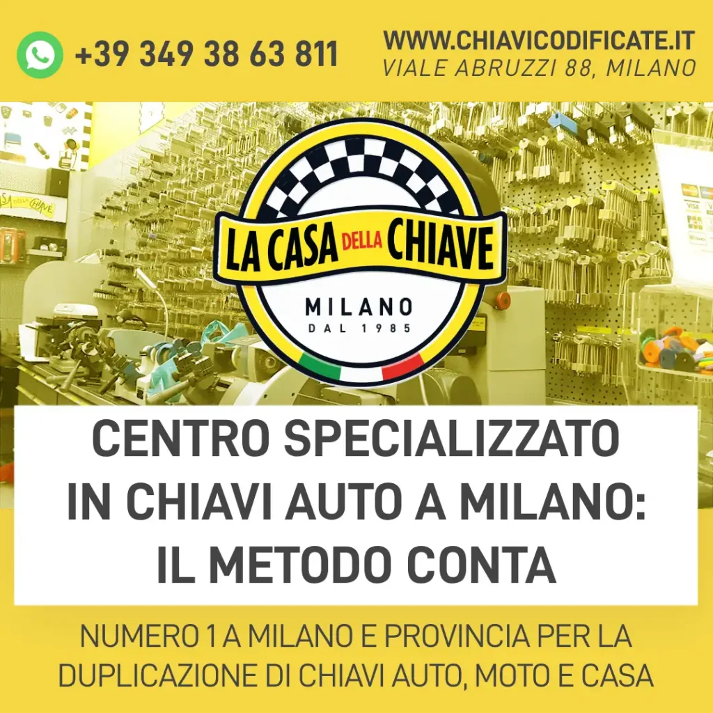 Centro specializzato in chiavi auto a Milano: il metodo conta