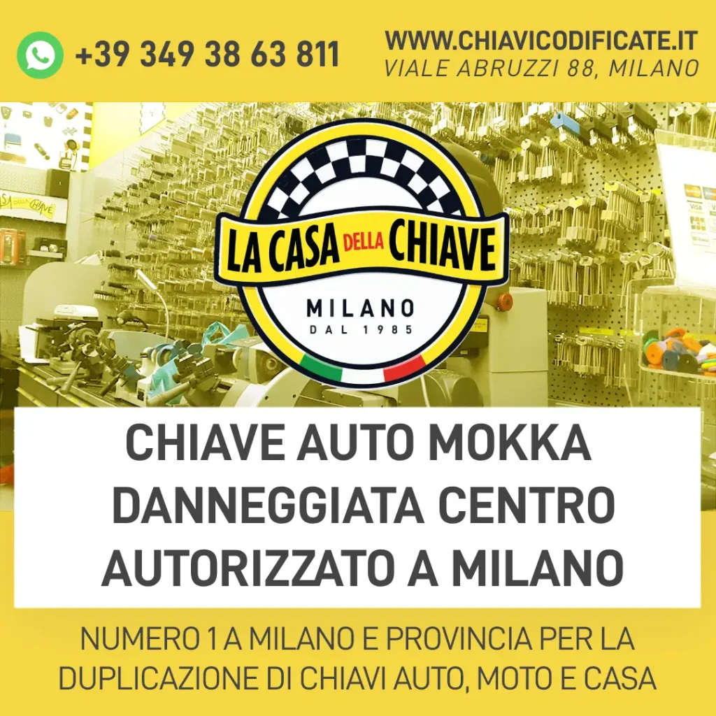 Chiave Auto Mokka Danneggiata Centro Autorizzato a Milano